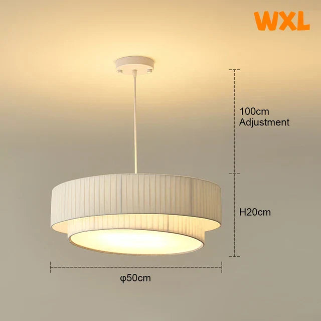 Aurelia Pleated Fabric Pendant Lamp with Soft Glow Ambience