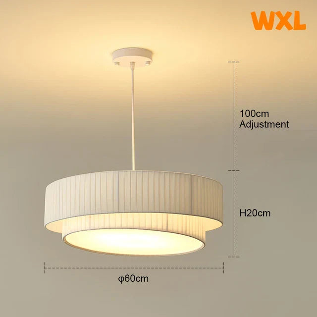 Aurelia Pleated Fabric Pendant Lamp with Soft Glow Ambience