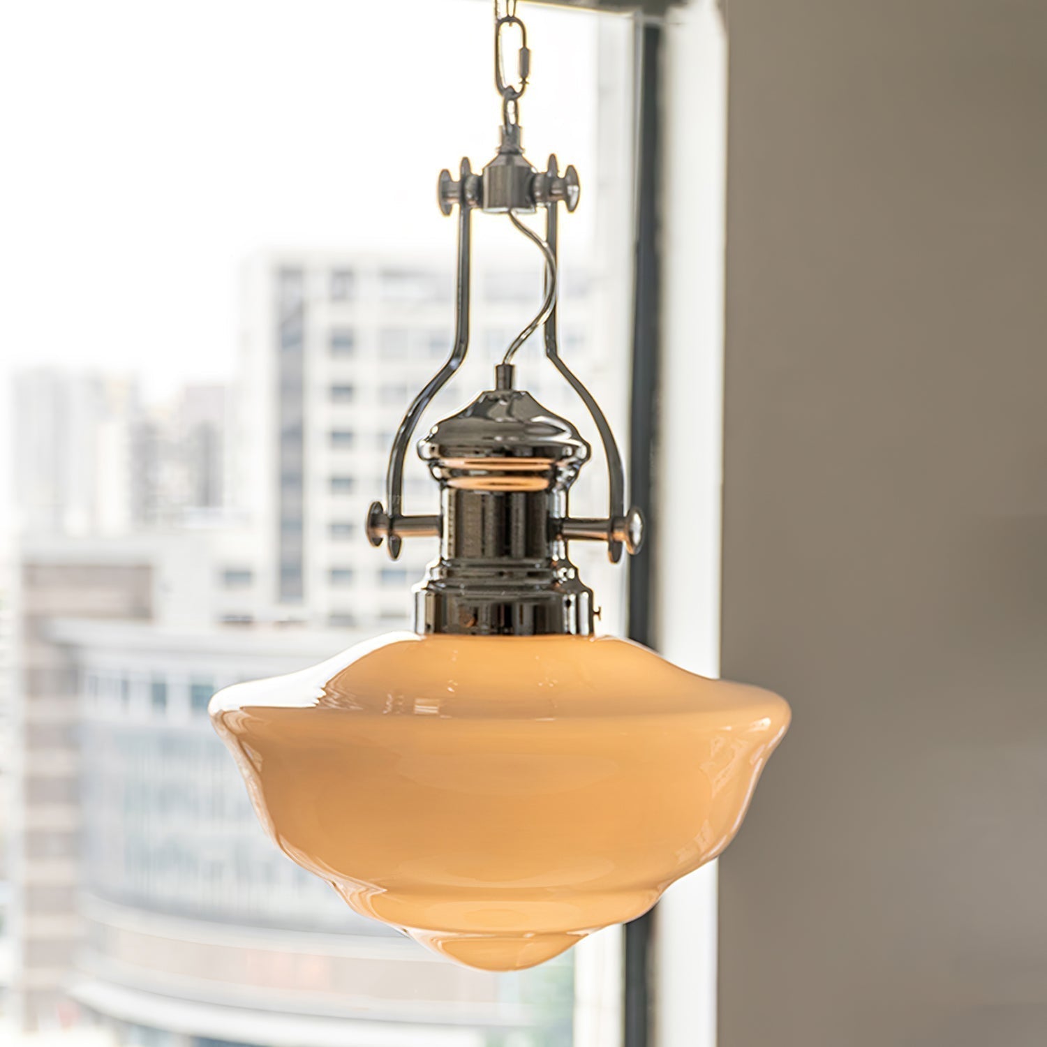 Vernaro | School-Style Pendant Lamp With Glass Shades