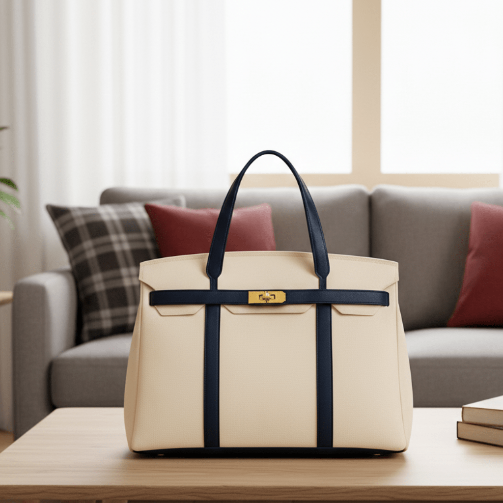 AzureVale Classic Cotton Canvas Tote With Reinforced Steel Design