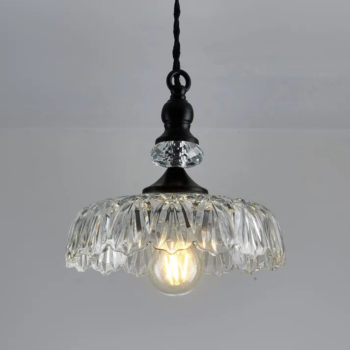 Quorra Mini Retro Glass and Metal Kitchen Island Pendant Light