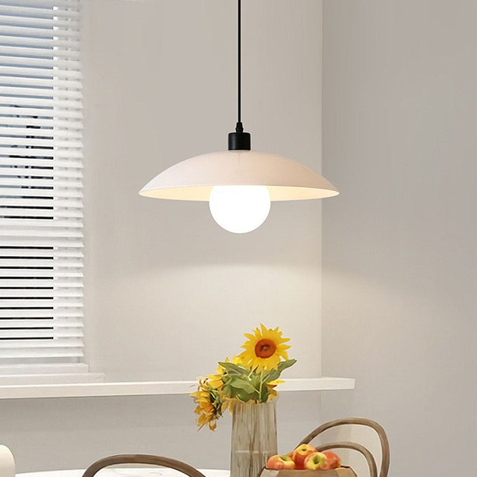 Liora White Glass Pendant Light Minimalist Modern Lamp