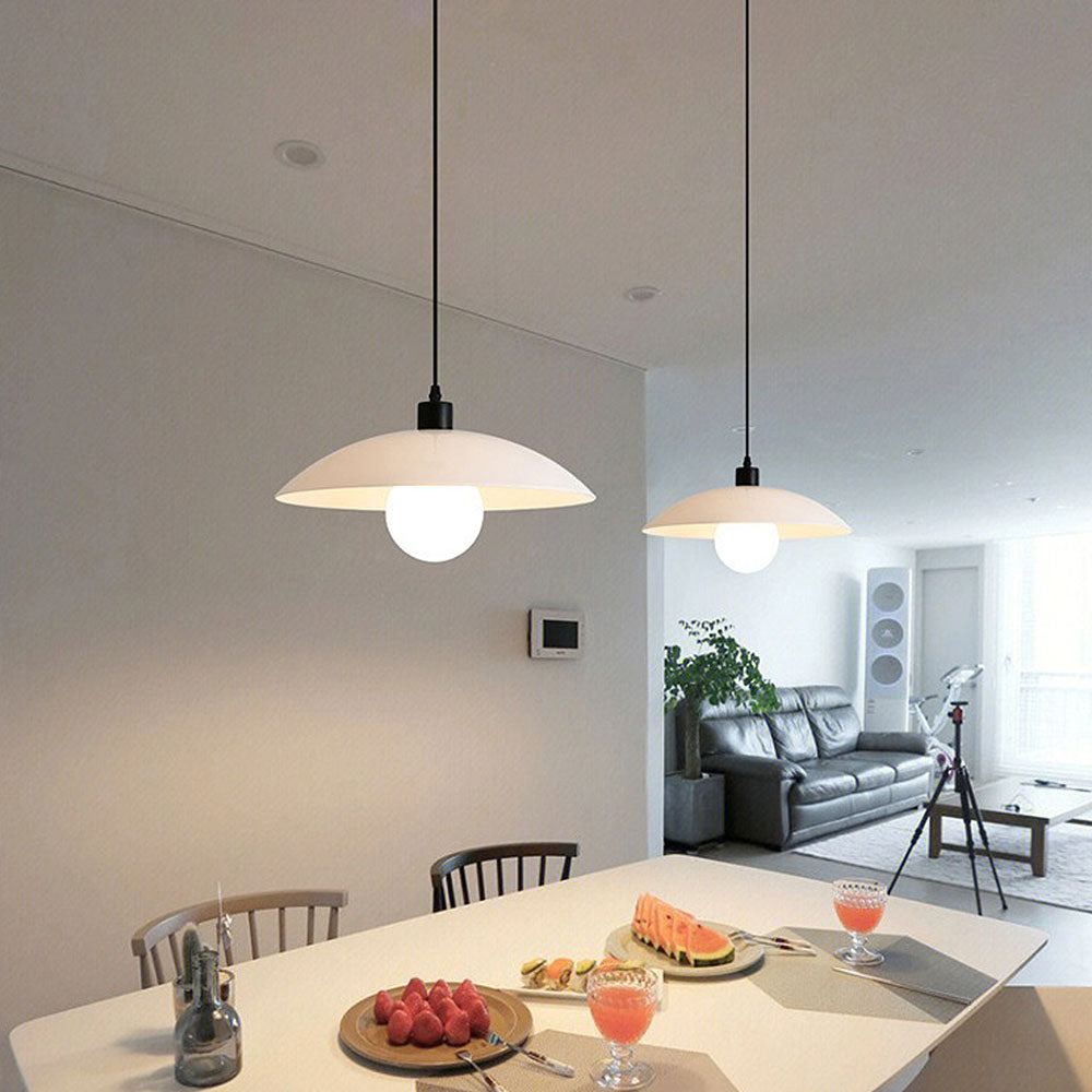 Liora White Glass Pendant Light Minimalist Modern Lamp