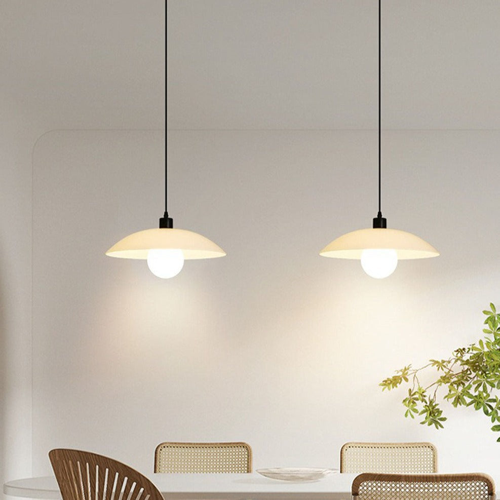 Liora White Glass Pendant Light Minimalist Modern Lamp