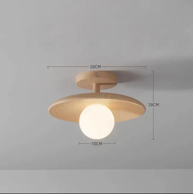 NovaBamboo Ceiling Light With Warm LED Glow For Homes