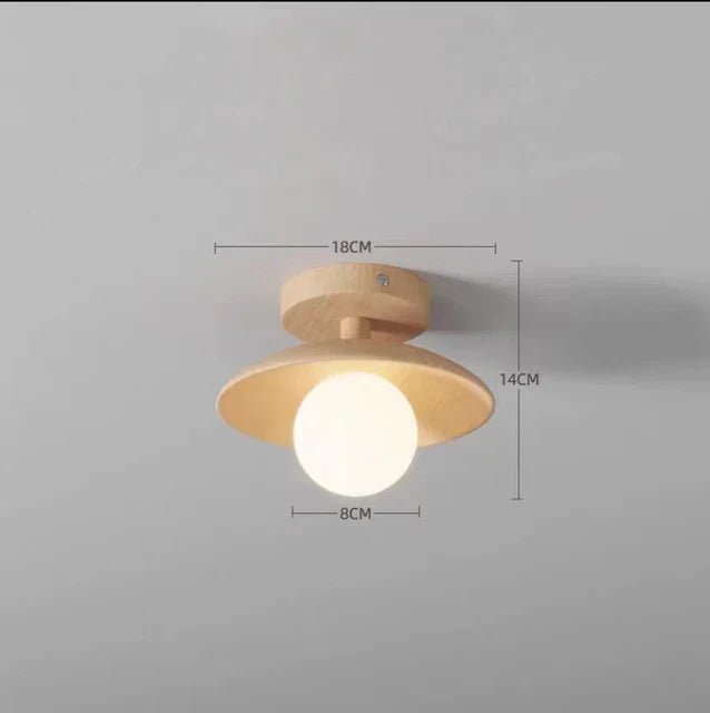 NovaBamboo Ceiling Light With Warm LED Glow For Homes