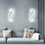 Lyra Spiral Wall Light with Soft Glow and Radiant Accent