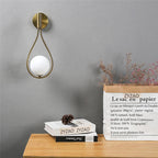 LumenNova Glass Orb Wall Light In Polished Metal Finish Suitable For Hallways