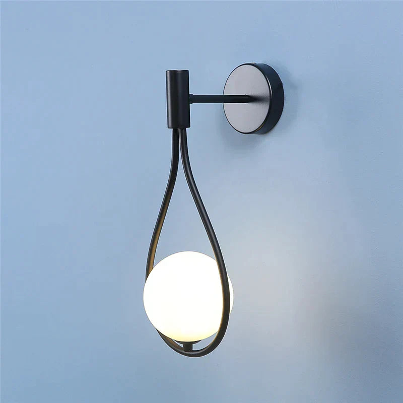 LumenNova Glass Orb Wall Light In Polished Metal Finish Suitable For Hallways