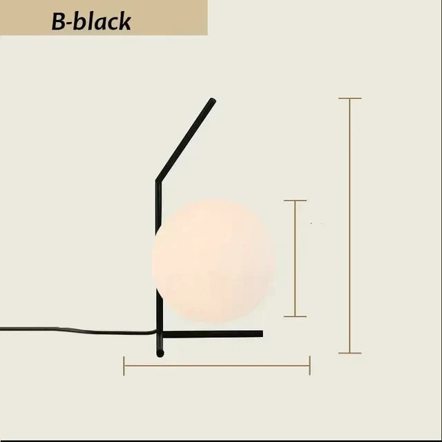 AstraLume Round Glass Table Lamp Modern Minimalist Lighting