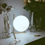 AstraLume Round Glass Table Lamp Modern Minimalist Lighting
