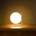 AstraLume Round Glass Table Lamp Modern Minimalist Lighting