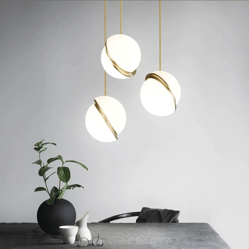 NyraHalo Orb Moon Pendant Light for Living Room Ceiling Lamp