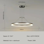 Aurion Slim Suspension Pendant Light Modern Ceiling Lamp for Living Areas
