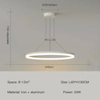 Aurion Slim Suspension Pendant Light Modern Ceiling Lamp for Living Areas