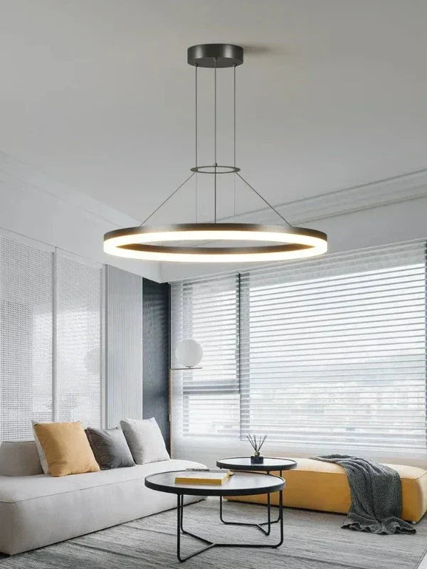 Aurion Slim Suspension Pendant Light Modern Ceiling Lamp for Living Areas