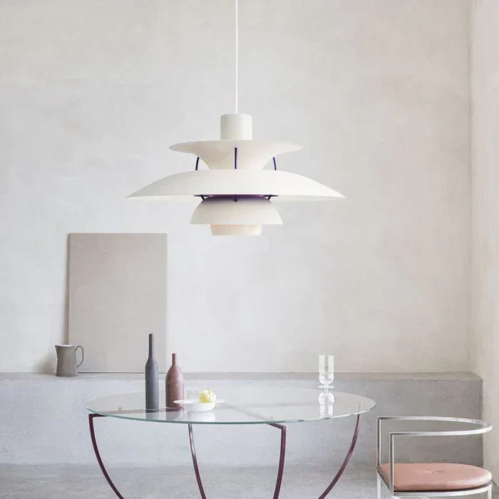 Lunara LED Pendant Lamp in Colorful Metal Finish for Living Spaces