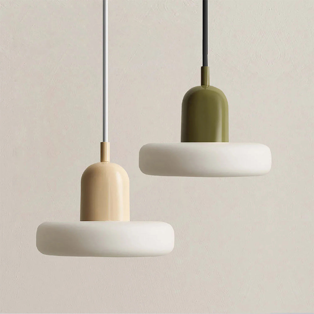 Novael Minimal Pendant Light in Metal and Glass Finish