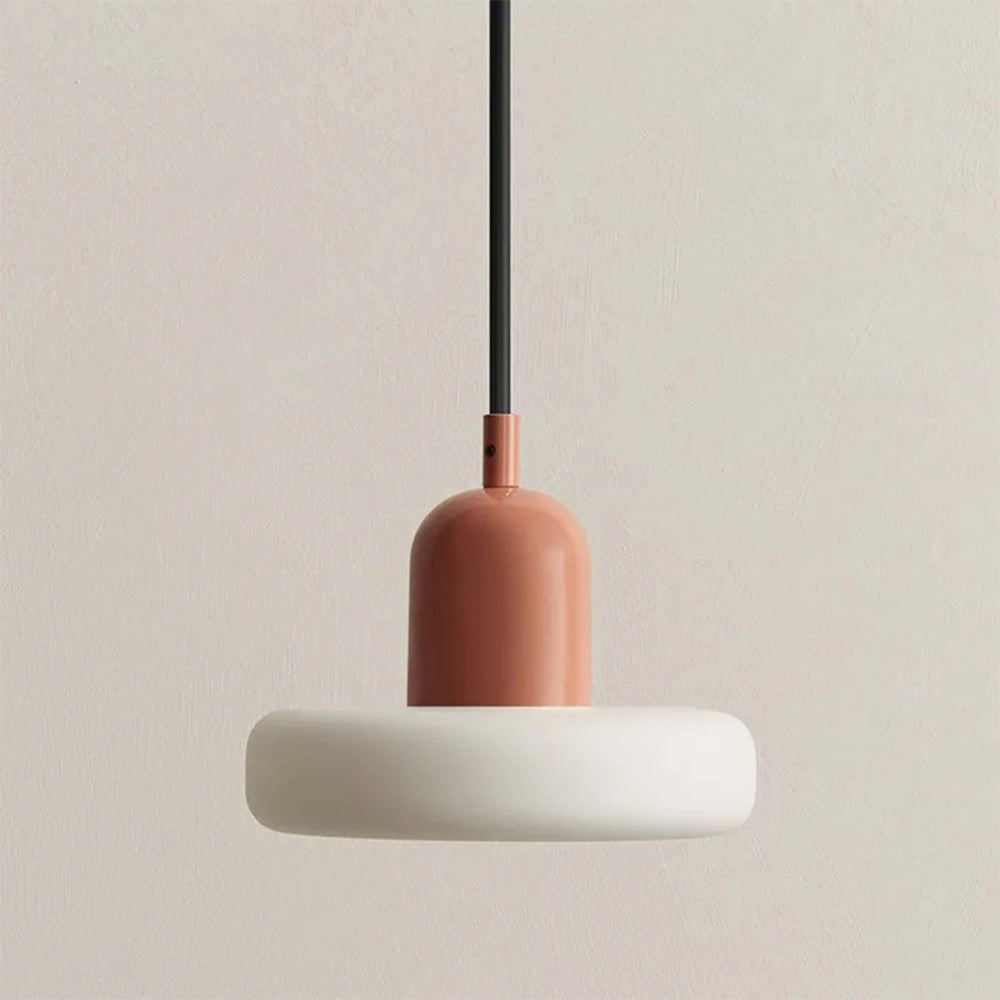 Novael Minimal Pendant Light in Metal and Glass Finish