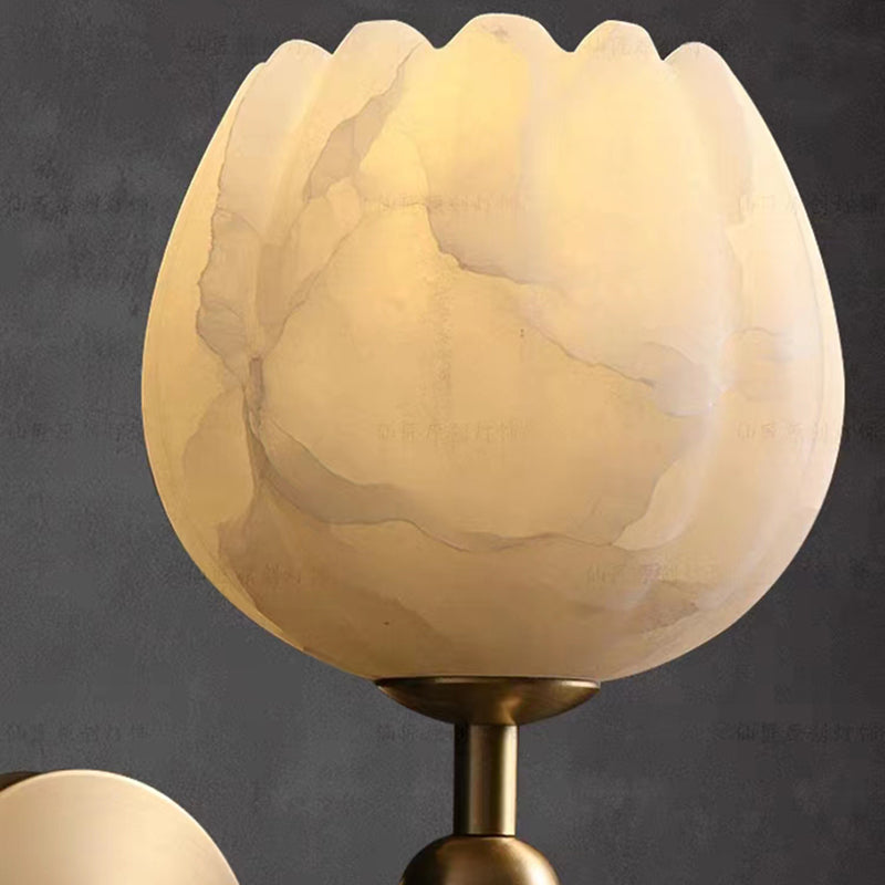 Aurelia Marble Rose Wall Light With Elegant Rose Shade