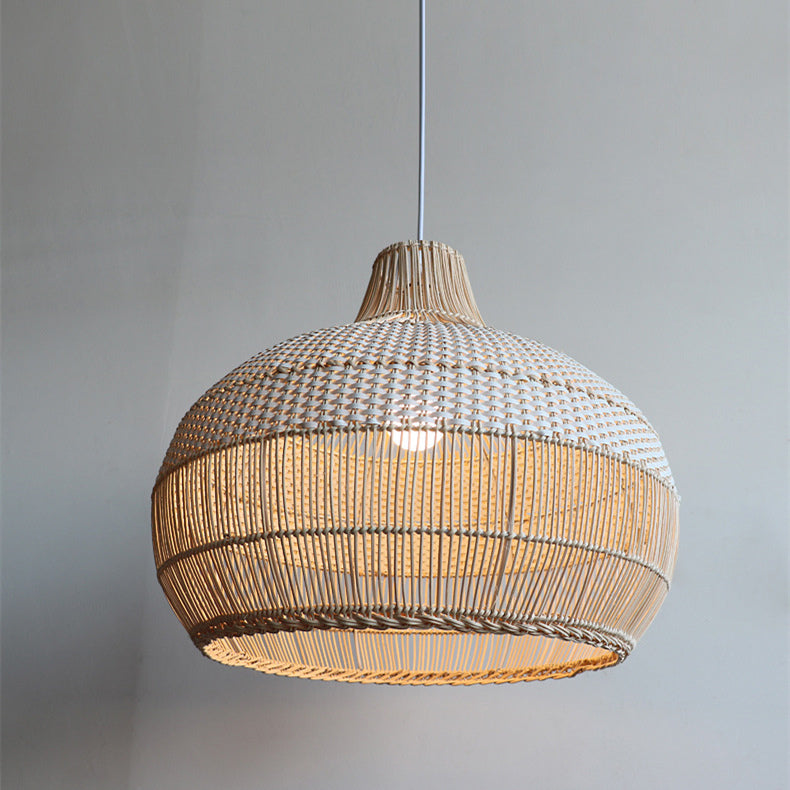 Rivora Rattan Weave Pendant Light Natural Ceiling Glow