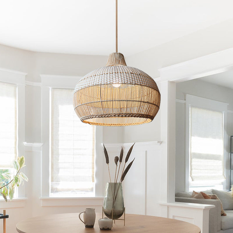 Rivora Rattan Weave Pendant Light Natural Ceiling Glow