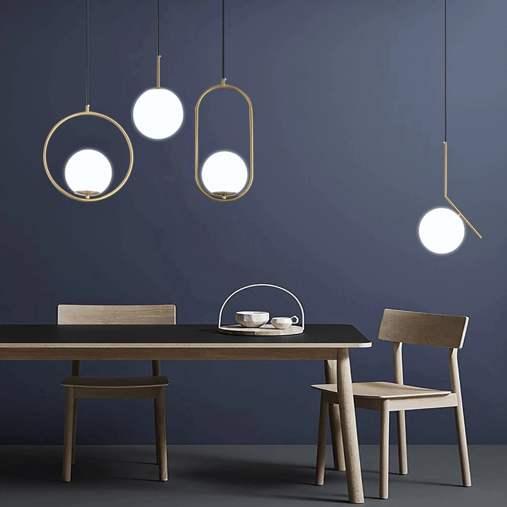 Asteri Glass Orb Pendant Lights | Table Decor Accent
