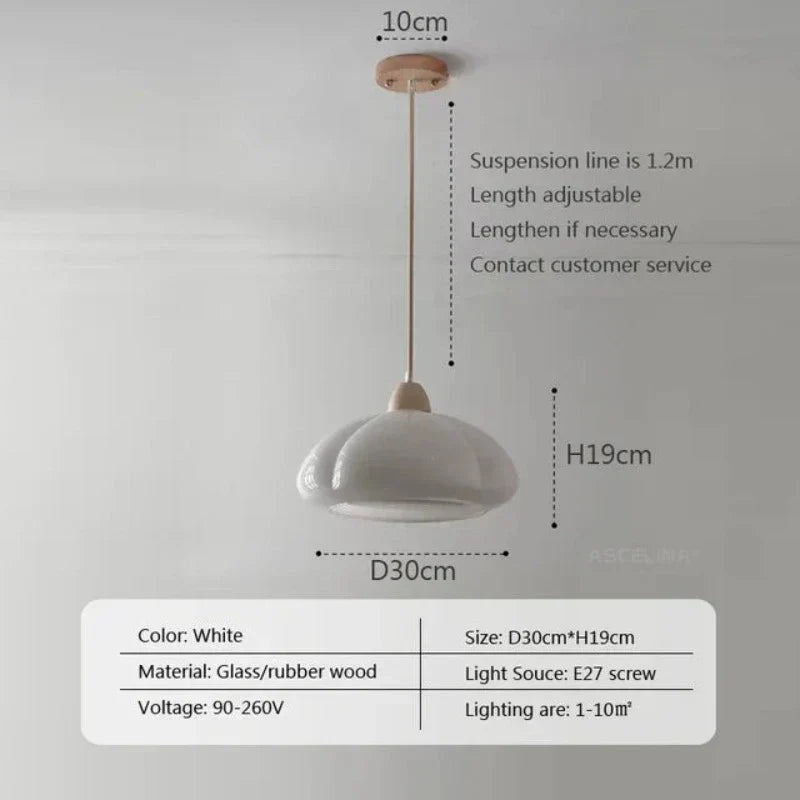 AuroraVale Cream Pendant Light With Rustic Glow For Cozy Rooms
