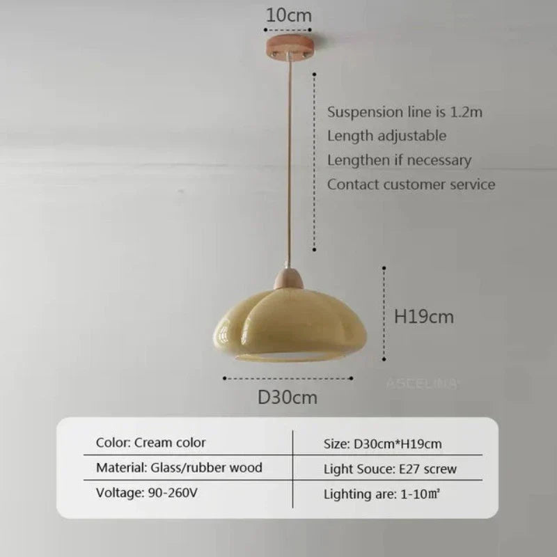 AuroraVale Cream Pendant Light With Rustic Glow For Cozy Rooms