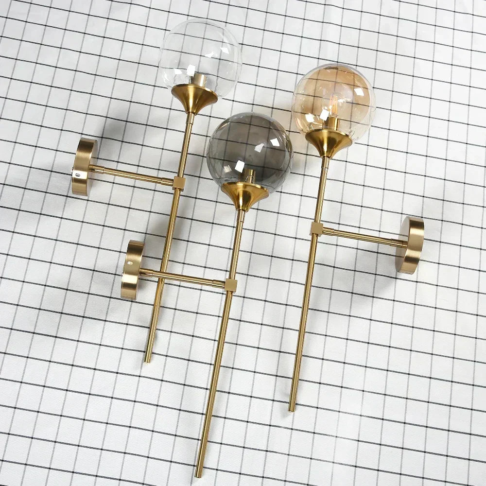 Lysara Glass Wall Lamp in Scandinavian Modern Style