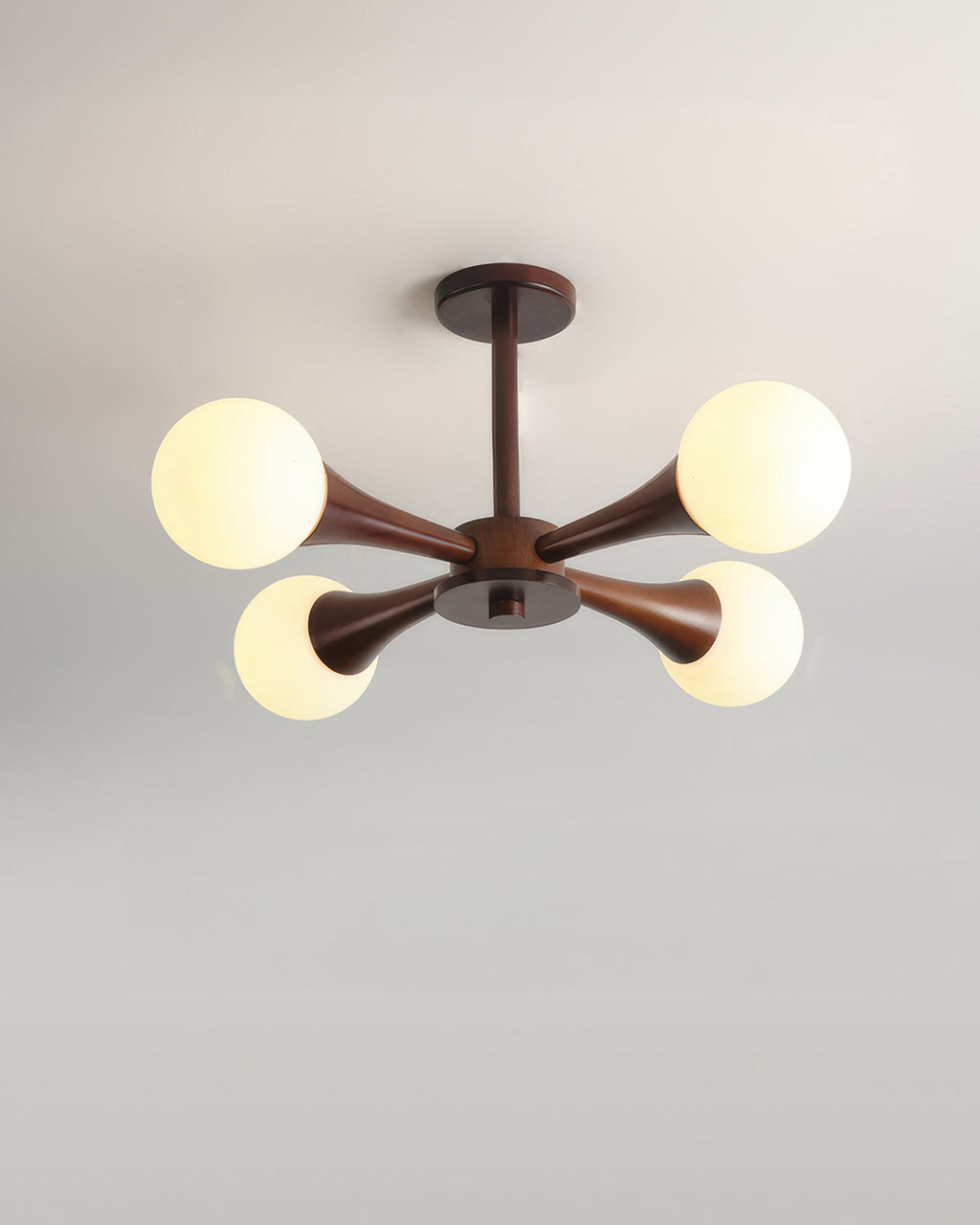 LumaHaven Nordic Walnut Minimalist Pendant Light With Adjustable Warm Glow