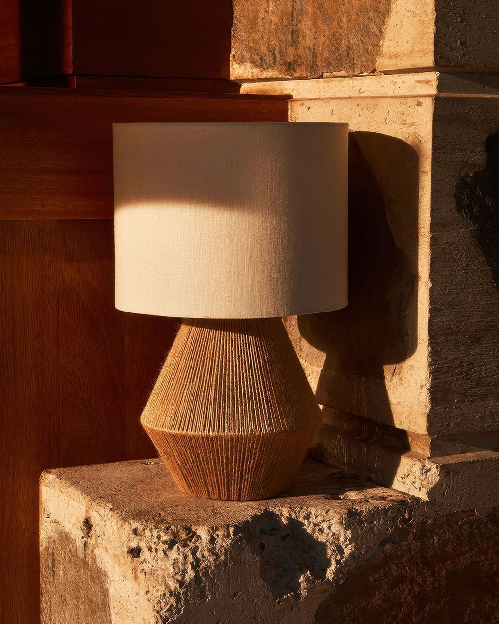 Kairo Handwoven Hemp Desk Lamp With Eco Conscious Weave