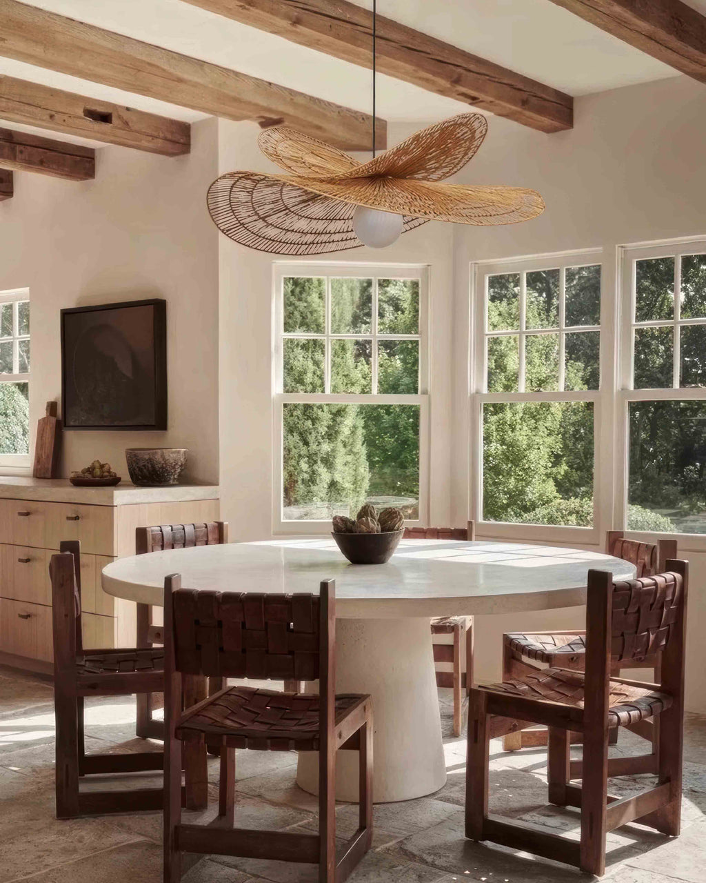 Kairoa Rattan Chandelier Japanese Inspired Wabi Sabi Handwoven Ambient Lighting