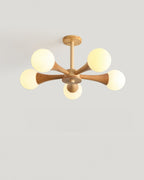 LumaHaven Nordic Walnut Minimalist Pendant Light With Adjustable Warm Glow