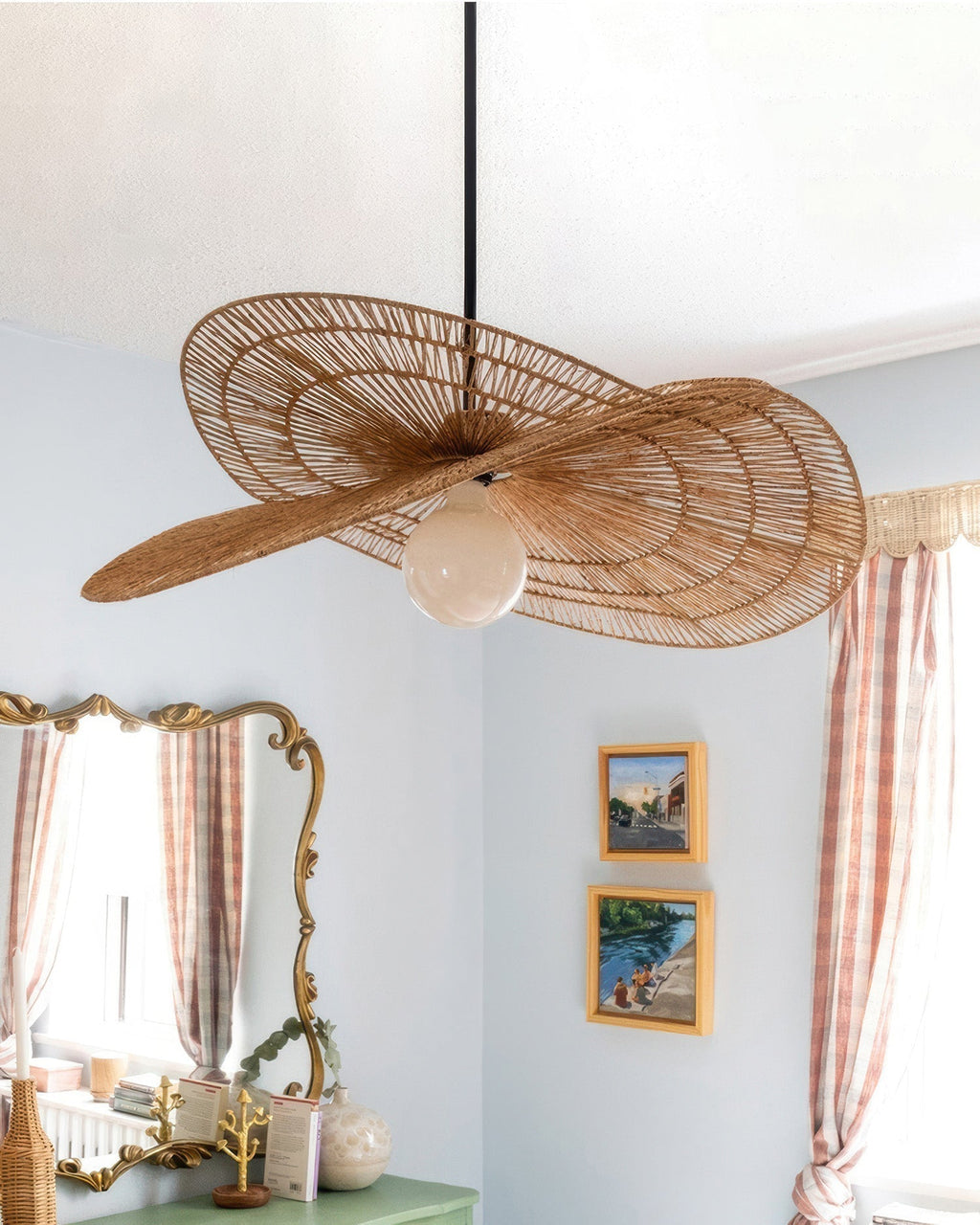 Kairoa Rattan Chandelier Japanese Inspired Wabi Sabi Handwoven Ambient Lighting