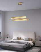 Tavero Mahogany-Style Chandelier With Adjustable Angles And Aluminum Woodgrain