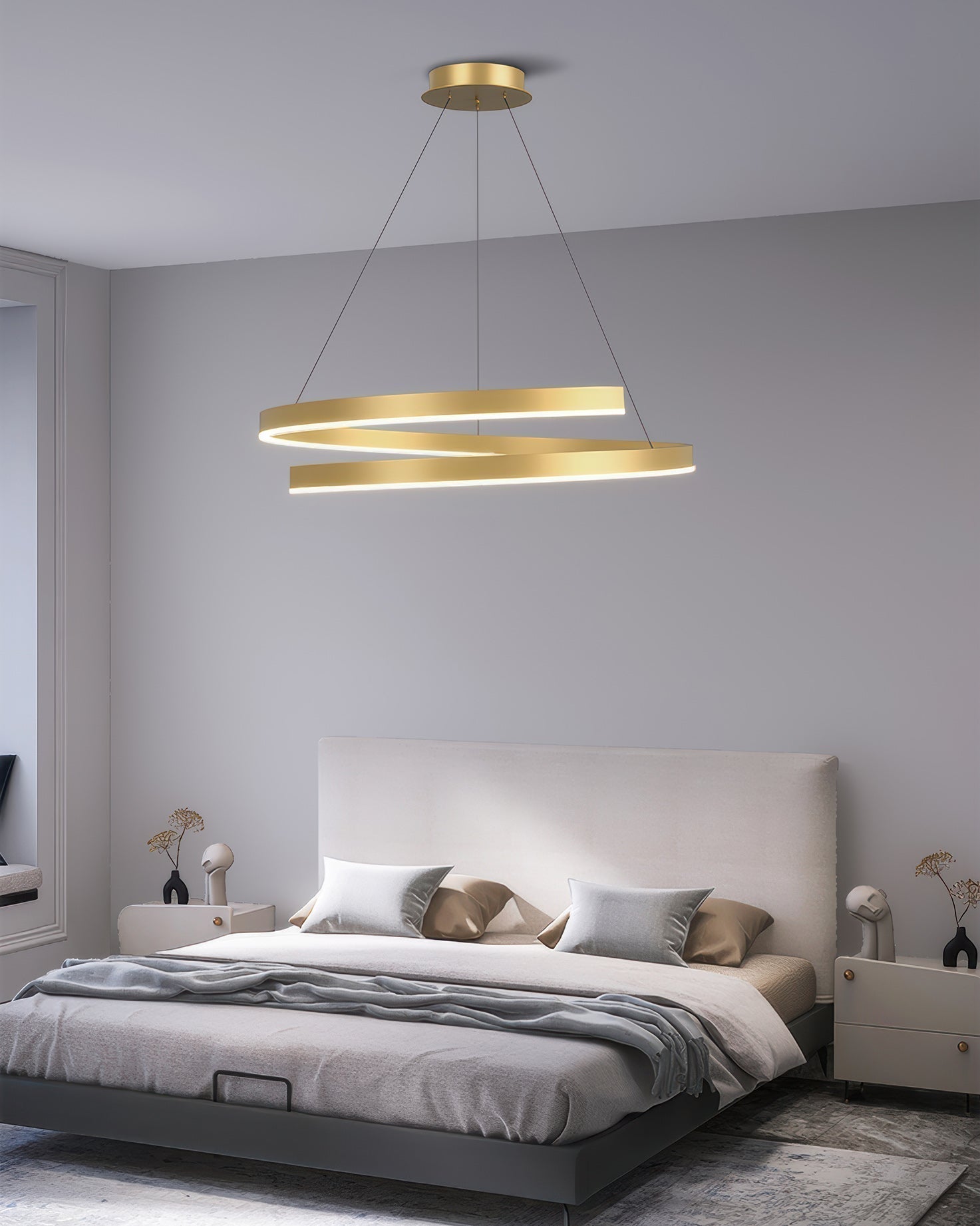 Tavero Mahogany-Style Chandelier With Adjustable Angles And Aluminum Woodgrain