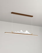 Kirei Zen Long Grain Wood Pendant Light in Japanese Style for Calm Interiors