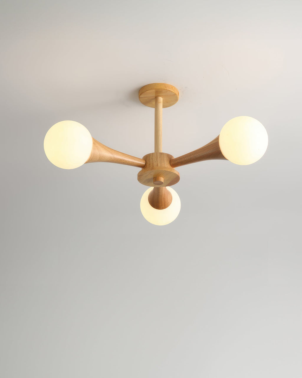 LumaHaven Nordic Walnut Minimalist Pendant Light With Adjustable Warm Glow