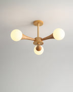 LumaHaven Nordic Walnut Minimalist Pendant Light With Adjustable Warm Glow