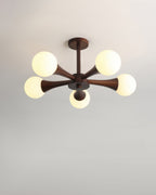 LumaHaven Nordic Walnut Minimalist Pendant Light With Adjustable Warm Glow