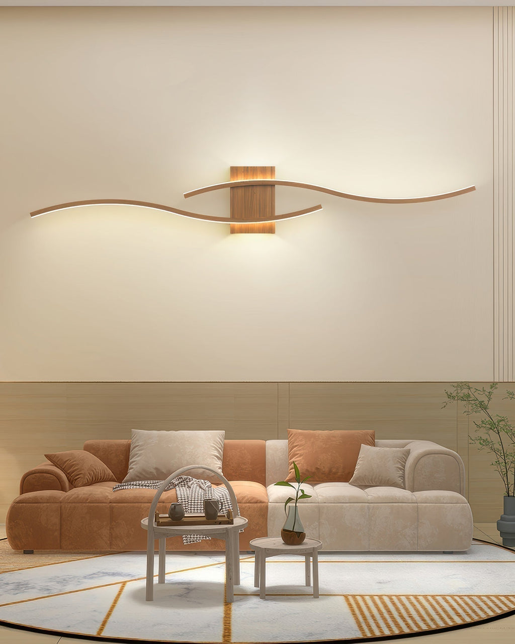 Lyra Wood Grain Minimalist LED Wall Light for Modern Interiors Eco Lighting