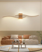 Lyra Wood Grain Minimalist LED Wall Light for Modern Interiors Eco Lighting
