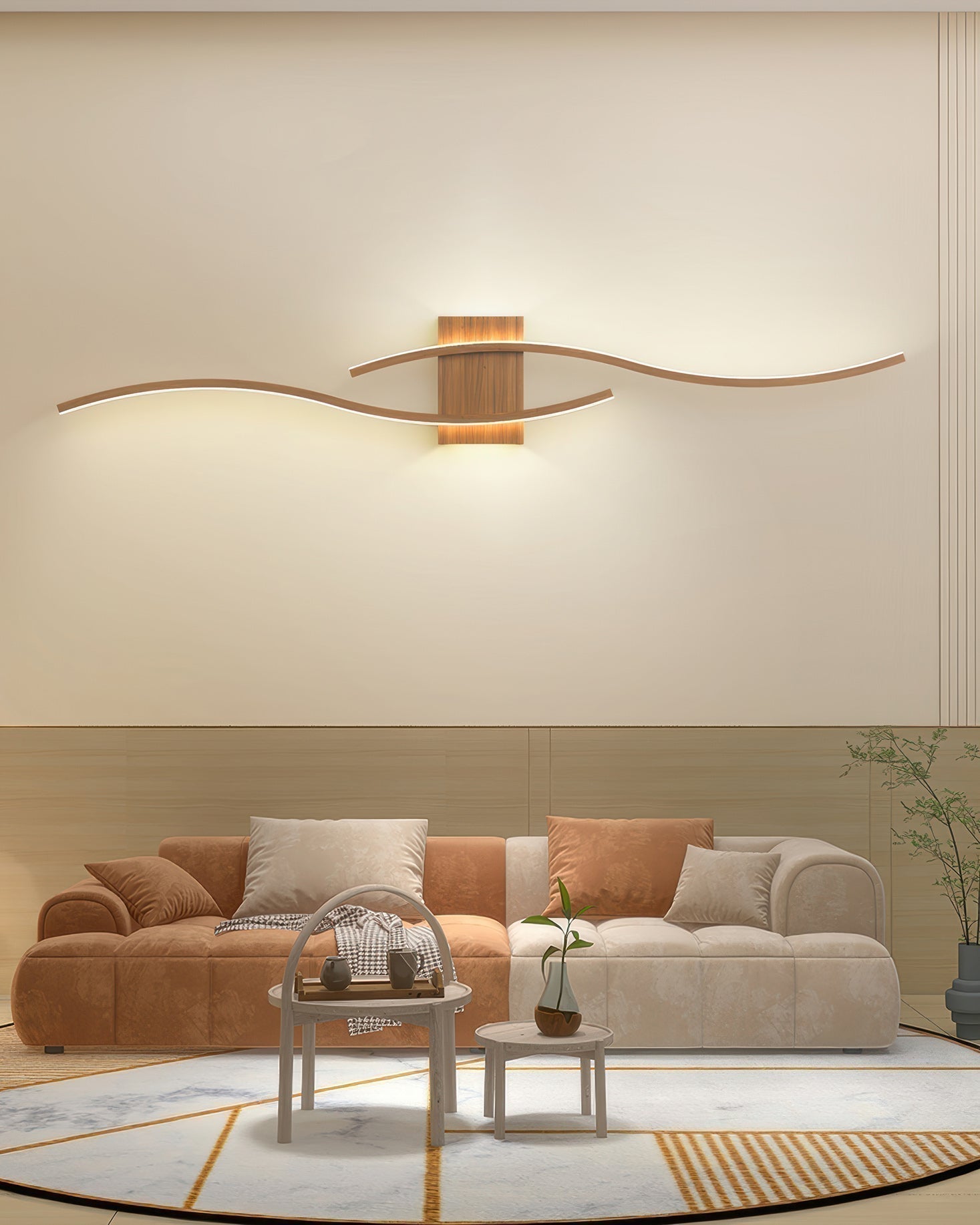 Lyra Houtnerf Minimalistische LED Wandlamp voor Moderne Interieurs Eco Verlichting