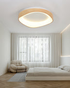 Solvren Nordic Wood Grain LED Ceiling Light For Living Rooms And Bedrooms