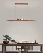 NovaLine Wooden Strip Pendant Light in Wabi Sabi Style