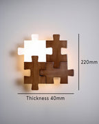 SylvaOak Wood Puzzle LED Wall Sconce Nordic Minimalist Style