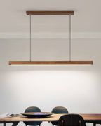Cavell Walnut Minimalist Pendant Light With French Medieval Charm