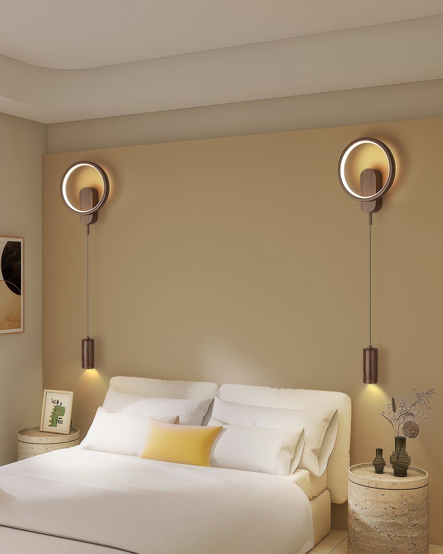 Kairoa Nordic Wood Grain Wall Lamp With Japanese Influence For Cozy Ambience