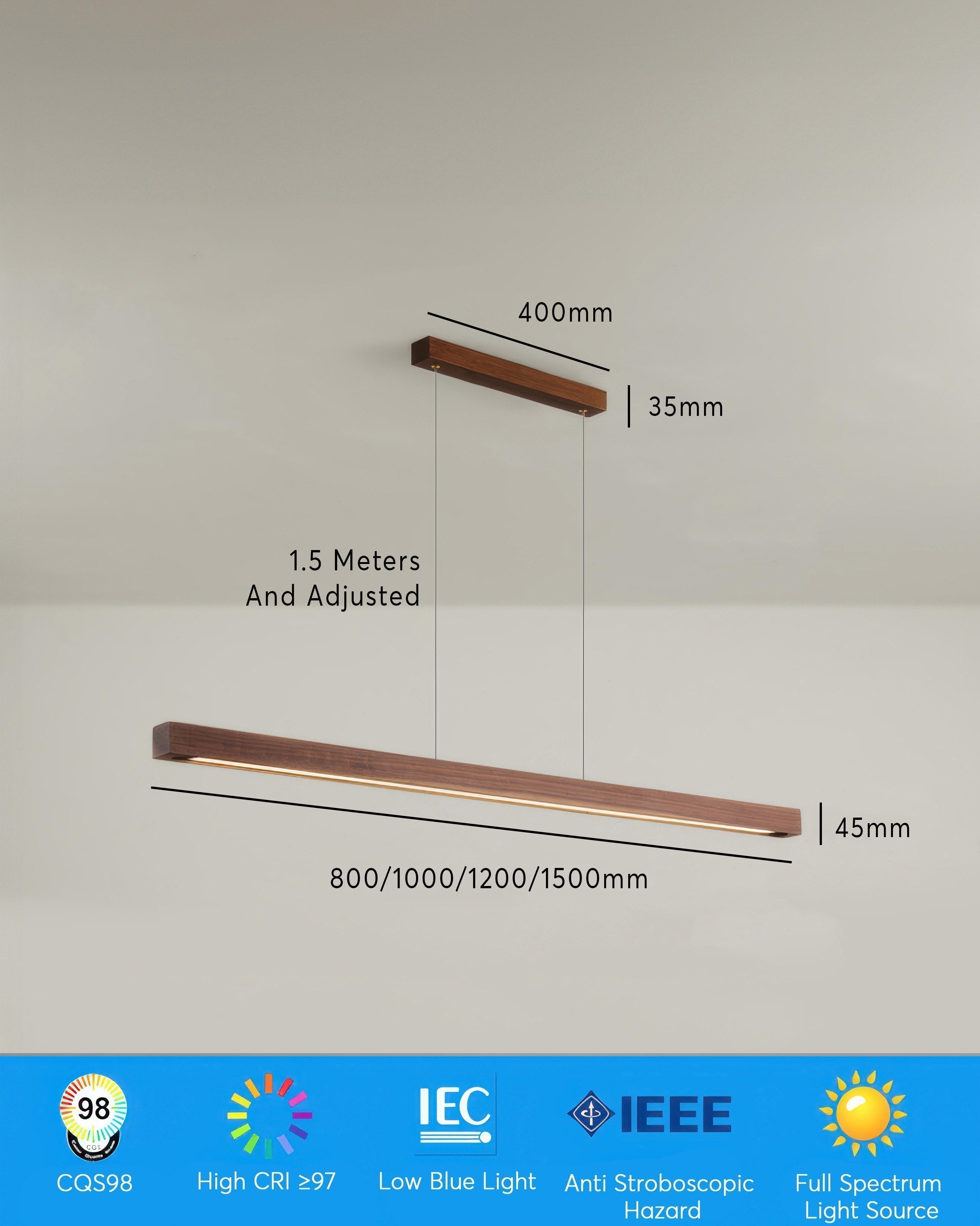 Cavell Walnut Minimalist Pendant Light With French Medieval Charm